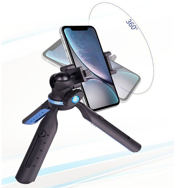 HKM-811795 Adjustable Desktop Tripod for iPhone and Mobile Phones, Plastic and Aluminum Alloy, Compatible with P30 and IPX