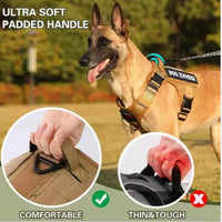 HKM-8118589 Adjustable Tactical Dog Harness with Reflective No-Pull Design for Large Dogs