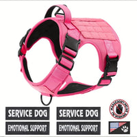 HKM-8118589 Adjustable Tactical Dog Harness with Reflective No-Pull Design for Large Dogs