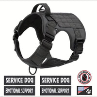 HKM-8118589 Adjustable Tactical Dog Harness with Reflective No-Pull Design for Large Dogs