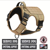 HKM-8118589 Adjustable Tactical Dog Harness with Reflective No-Pull Design for Large Dogs