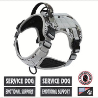 HKM-8118589 Adjustable Tactical Dog Harness with Reflective No-Pull Design for Large Dogs