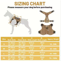 HKM-8118589 Adjustable Tactical Dog Harness with Reflective No-Pull Design for Large Dogs