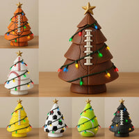 HKM-811859 Rugby-Themed Resin Christmas Tree Decoration - 15CM