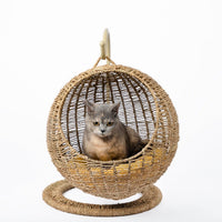 HKM-8119997 Woven Round Cat Litter Bed Hanging Basket for Small and Large Cats