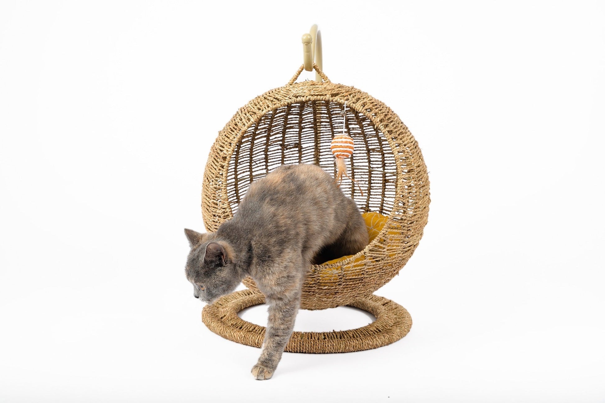 HKM-8119997 Woven Round Cat Litter Bed Hanging Basket for Small and Large Cats