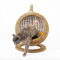 HKM-8119997 Woven Round Cat Litter Bed Hanging Basket for Small and Large Cats