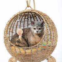 HKM-8119997 Woven Round Cat Litter Bed Hanging Basket for Small and Large Cats