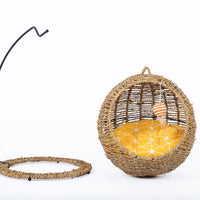 HKM-8119997 Woven Round Cat Litter Bed Hanging Basket for Small and Large Cats