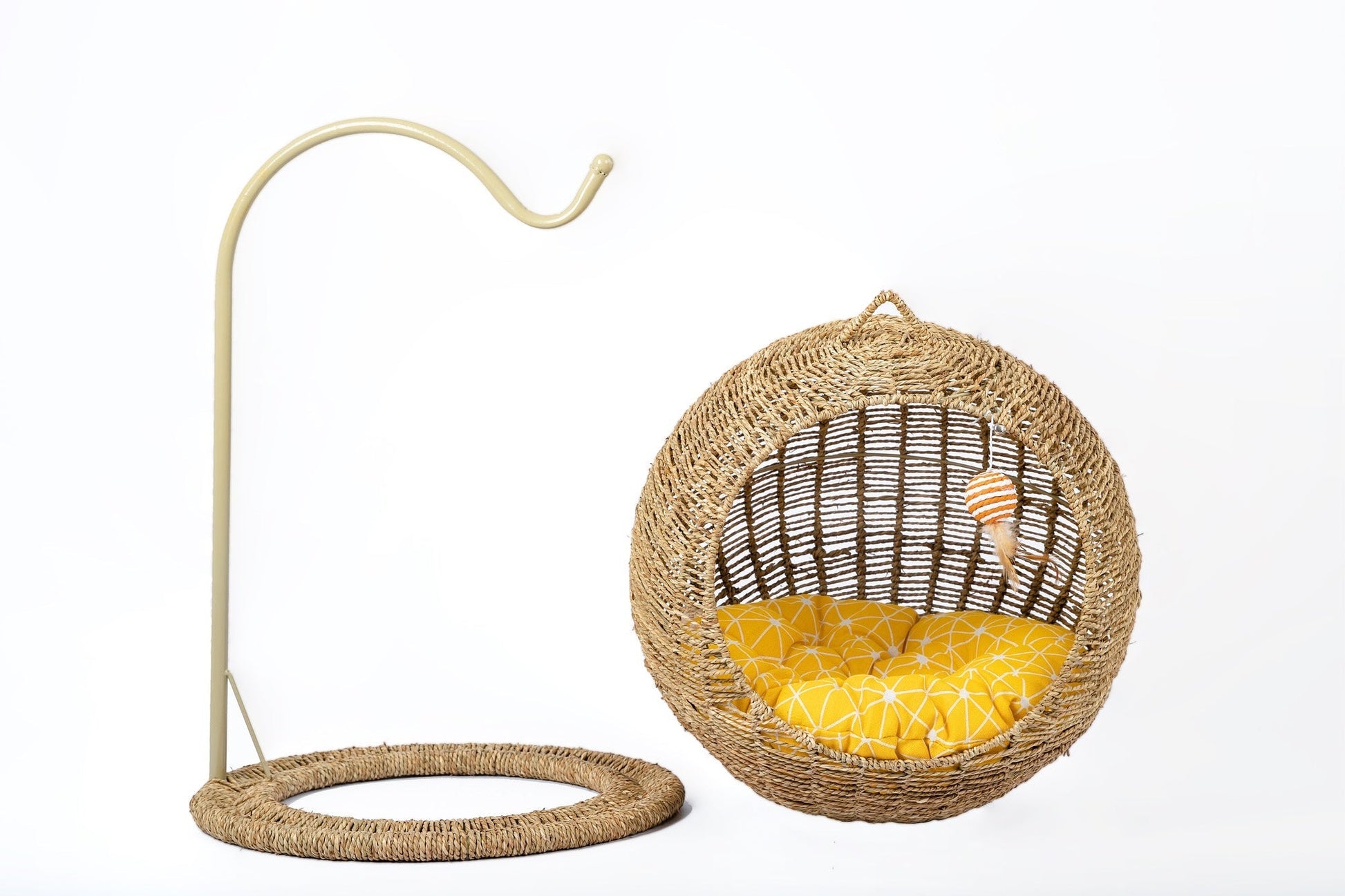 HKM-8119997 Woven Round Cat Litter Bed Hanging Basket for Small and Large Cats