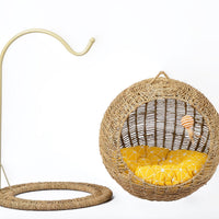 HKM-8119997 Woven Round Cat Litter Bed Hanging Basket for Small and Large Cats