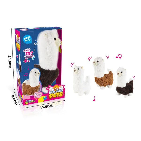 HKM-812051 Battery Operated Walking Alpaca Plush Toy with Sound, 31-50cm, Unisex, Ages 2-7