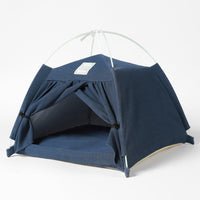 HKM-8120765 Removable Cotton and Linen Pet Tent Nest, 40cm x 40cm x 41cm, Lightweight and Cozy Design