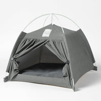 HKM-8120765 Removable Cotton and Linen Pet Tent Nest, 40cm x 40cm x 41cm, Lightweight and Cozy Design