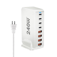 HKM-812115 240W Gallium Nitride Desktop PD Charger in White and Black for Multiple International Standards