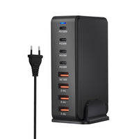 HKM-812115 240W Gallium Nitride Desktop PD Charger in White and Black for Multiple International Standards