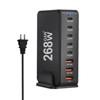 HKM-812115 240W Gallium Nitride Desktop PD Charger in White and Black for Multiple International Standards