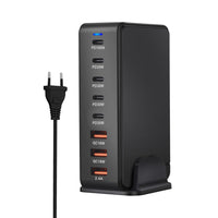 HKM-812115 240W Gallium Nitride Desktop PD Charger in White and Black for Multiple International Standards