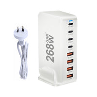 HKM-812115 240W Gallium Nitride Desktop PD Charger in White and Black for Multiple International Standards