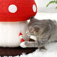 HKM-8121917 Red Poisonous Mushroom Cat Scratch Board - Sisal Cat Toy with Cute Design