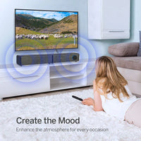 HKM-812243 3D Surround Soundbar Speaker System with Subwoofer for Home Theatre and Computer Audio