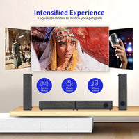 HKM-812243 3D Surround Soundbar Speaker System with Subwoofer for Home Theatre and Computer Audio