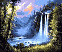HKM-812243 Waterfall Paint by Numbers Kit - Size 40x50 cm