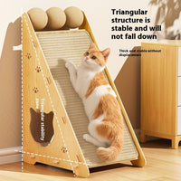 HKM-8122557 Triangle Sisal Cat Scratch Board - Vertical Wall-Mounted, Anti-Scratch and Wear-Resistant
