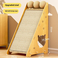 HKM-8122557 Triangle Sisal Cat Scratch Board - Vertical Wall-Mounted, Anti-Scratch and Wear-Resistant