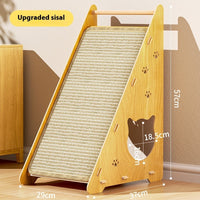 HKM-8122557 Triangle Sisal Cat Scratch Board - Vertical Wall-Mounted, Anti-Scratch and Wear-Resistant
