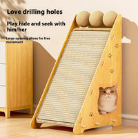 HKM-8122557 Triangle Sisal Cat Scratch Board - Vertical Wall-Mounted, Anti-Scratch and Wear-Resistant