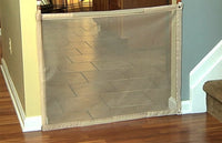 HKM-8123325 Portable Folding Pet Safety Barrier for Doorways and Stairs, Easy to Install Mesh Fence