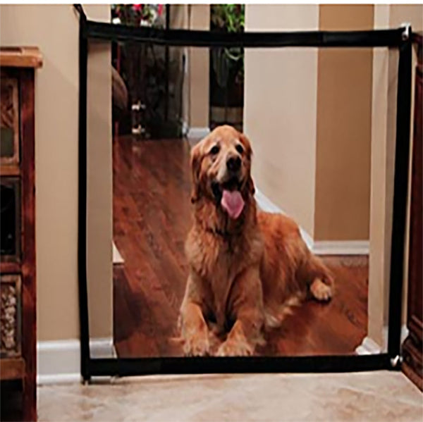 HKM-8123325 Portable Folding Pet Safety Barrier for Doorways and Stairs, Easy to Install Mesh Fence