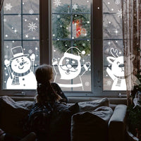 HKM-812371 Christmas Themed Window Decoration Static Stickers - Festive Designs for Holiday Decor