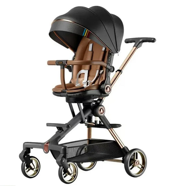 HKM-812435 Double-Pole Aluminium Alloy Baby Stroller with Hidden Footrest – Available in Various Colours