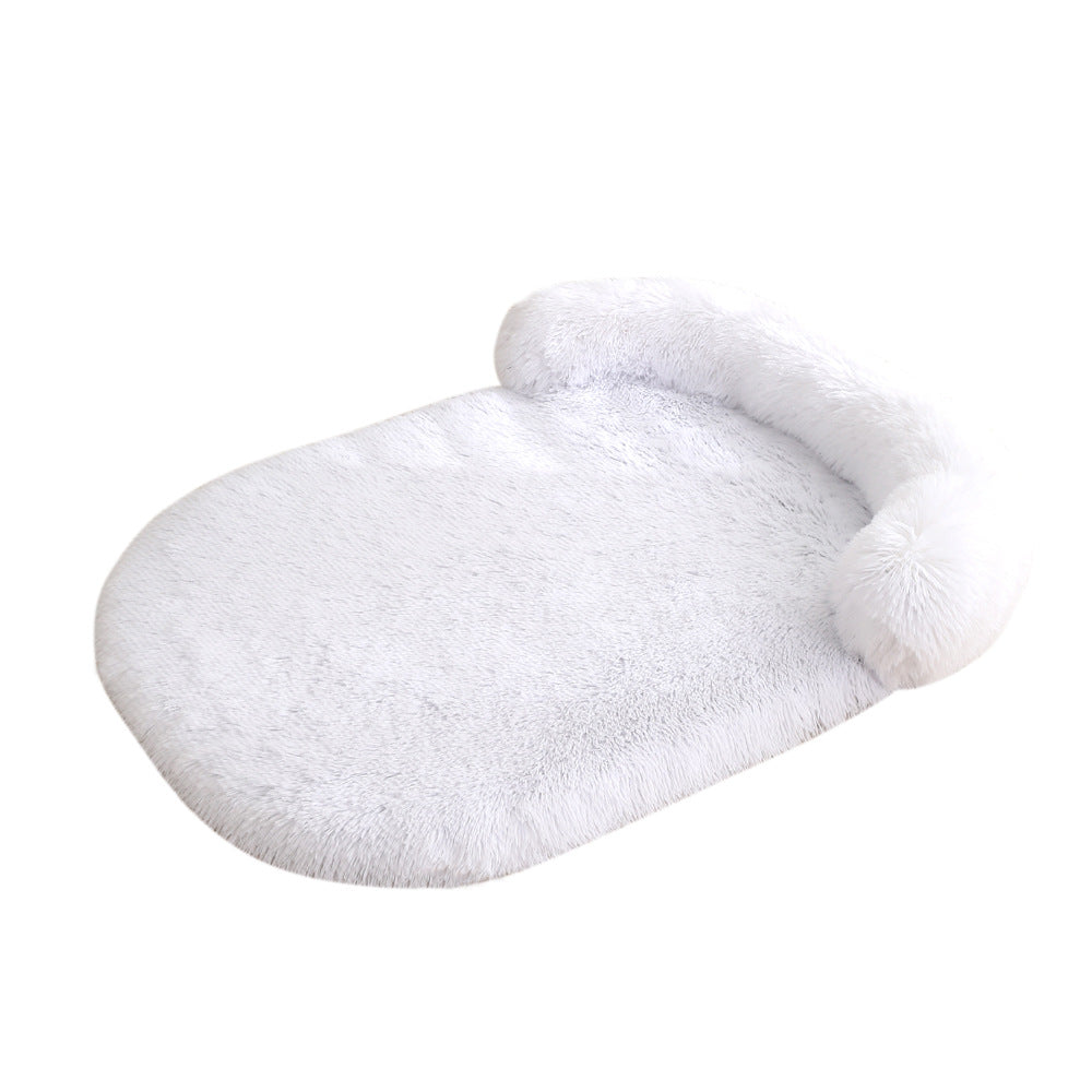 HKM-8125757 Warm Plush Pet Bed for Dogs and Cats - Cozy Cushion in Various Colors and Sizes
