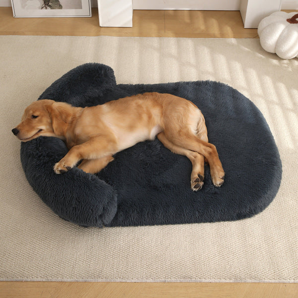 HKM-8125757 Warm Plush Pet Bed for Dogs and Cats - Cozy Cushion in Various Colors and Sizes