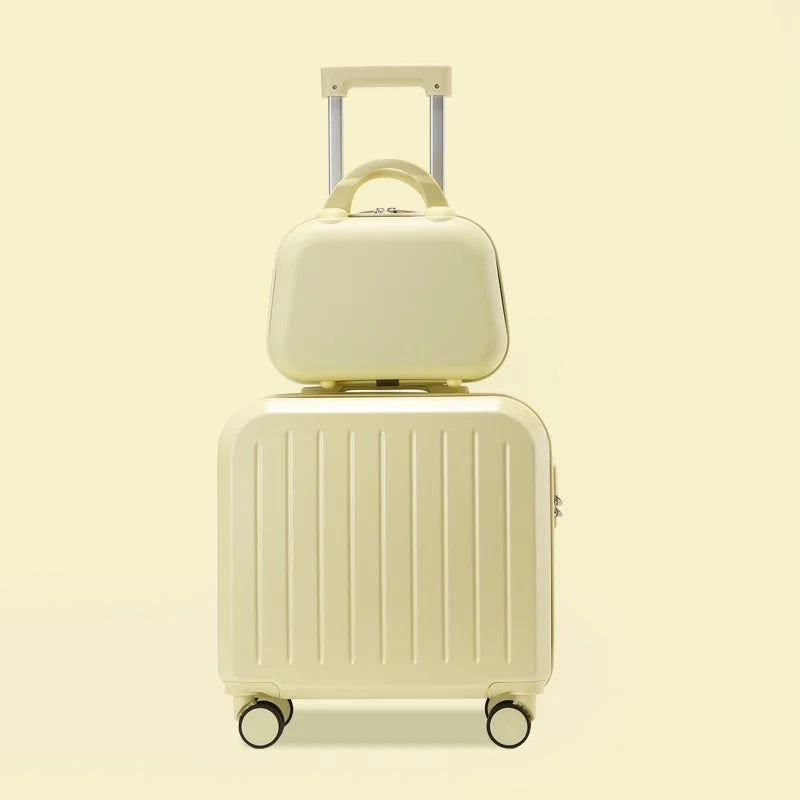 HKM-812627 Luxurious Travel Luggage Set with Small Computer Compartment - Elegant Gold Design