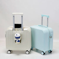 HKM-812627 Luxurious Travel Luggage Set with Small Computer Compartment - Elegant Gold Design