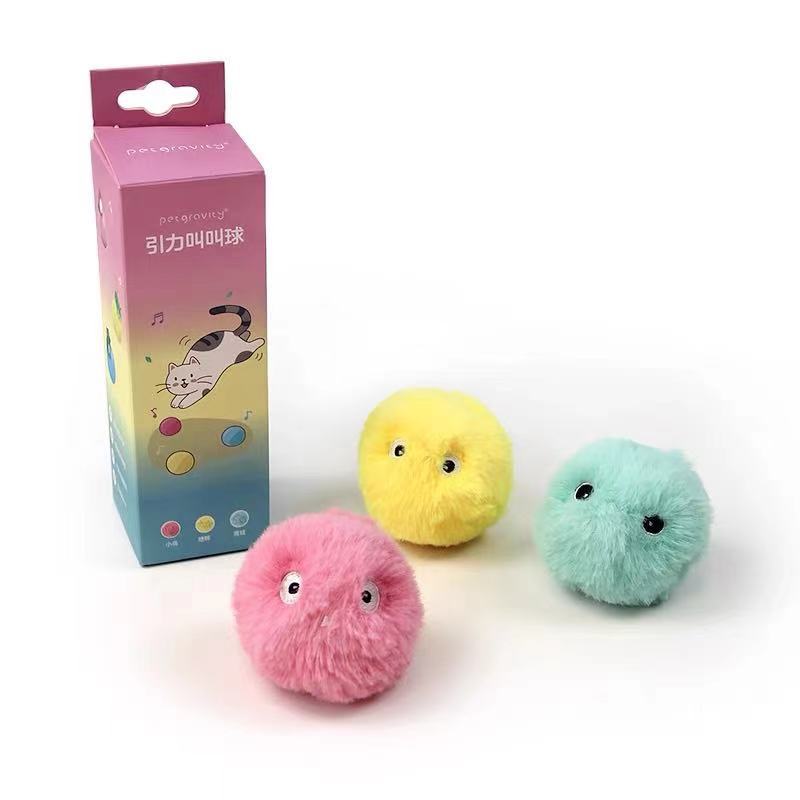 HKM-8126525 Mint and Sound Interactive Cat Toy Balls with Catnip Option