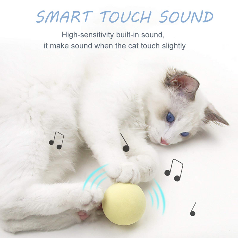 HKM-8126525 Mint and Sound Interactive Cat Toy Balls with Catnip Option