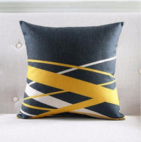 HKM-812691 Nordic Geometric Linen Couch Pillow - Modern 45x45cm Decorative Cushion