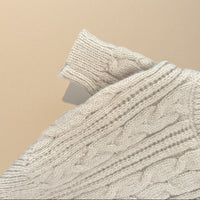 HKM-8127293 Cute Beige Wool Sweater for Pets - Warm Casual Clothing in XS to XL