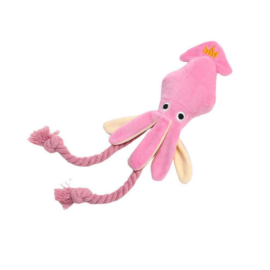 HKM-812755 Plush Sound Octopus Chew Toy for Cats and Small Dogs – Interactive Teething and Playtime Fun
