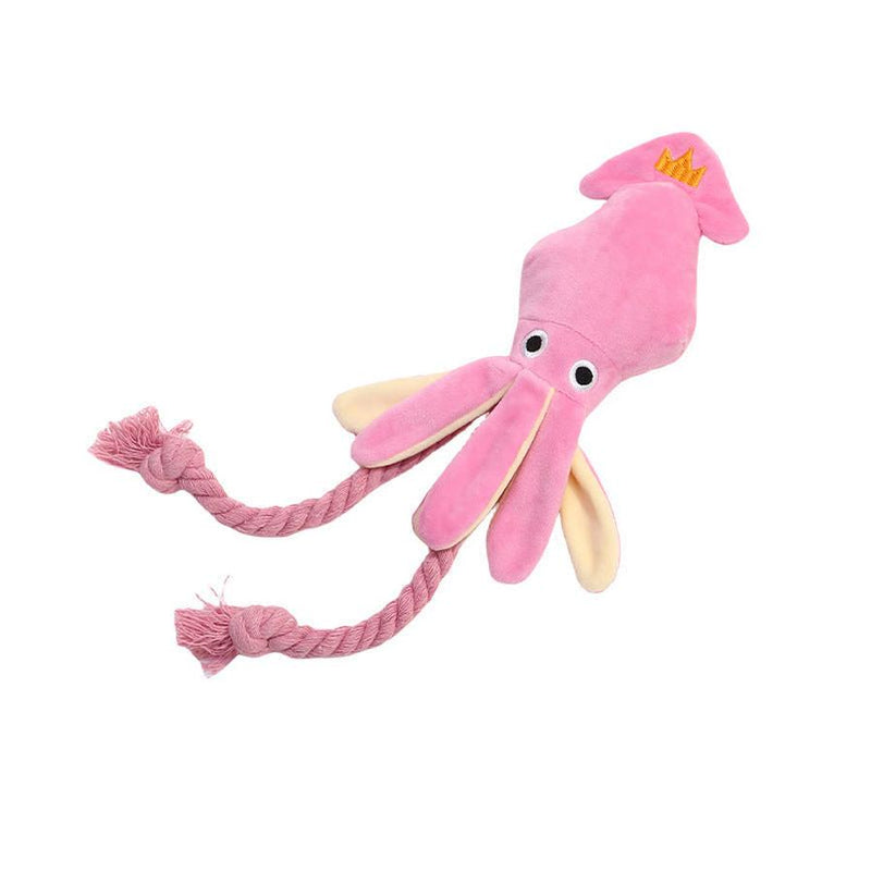 HKM-812755 Plush Sound Octopus Chew Toy for Cats and Small Dogs – Interactive Teething and Playtime Fun