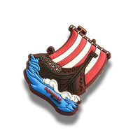 HKM-812819 Customizable Cute Cartoon Boat-Shaped PVC Silicone Fridge Magnets for Home Decor