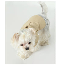 HKM-8129853 Stylish British Trench Coat for Dogs - Lightweight Washed Cotton, Perfect for Spring and Autumn