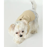 HKM-8129853 Stylish British Trench Coat for Dogs - Lightweight Washed Cotton, Perfect for Spring and Autumn