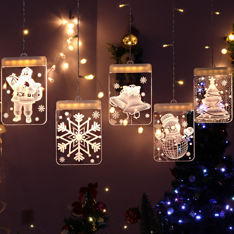 HKM-813011 LED Warm White Ice Strip Light for Indoor Christmas Decoration, Customizable One-Piece Design