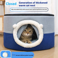 HKM-8131133 Cozy Closed Cat Nest for Winter - Available in Various Sizes